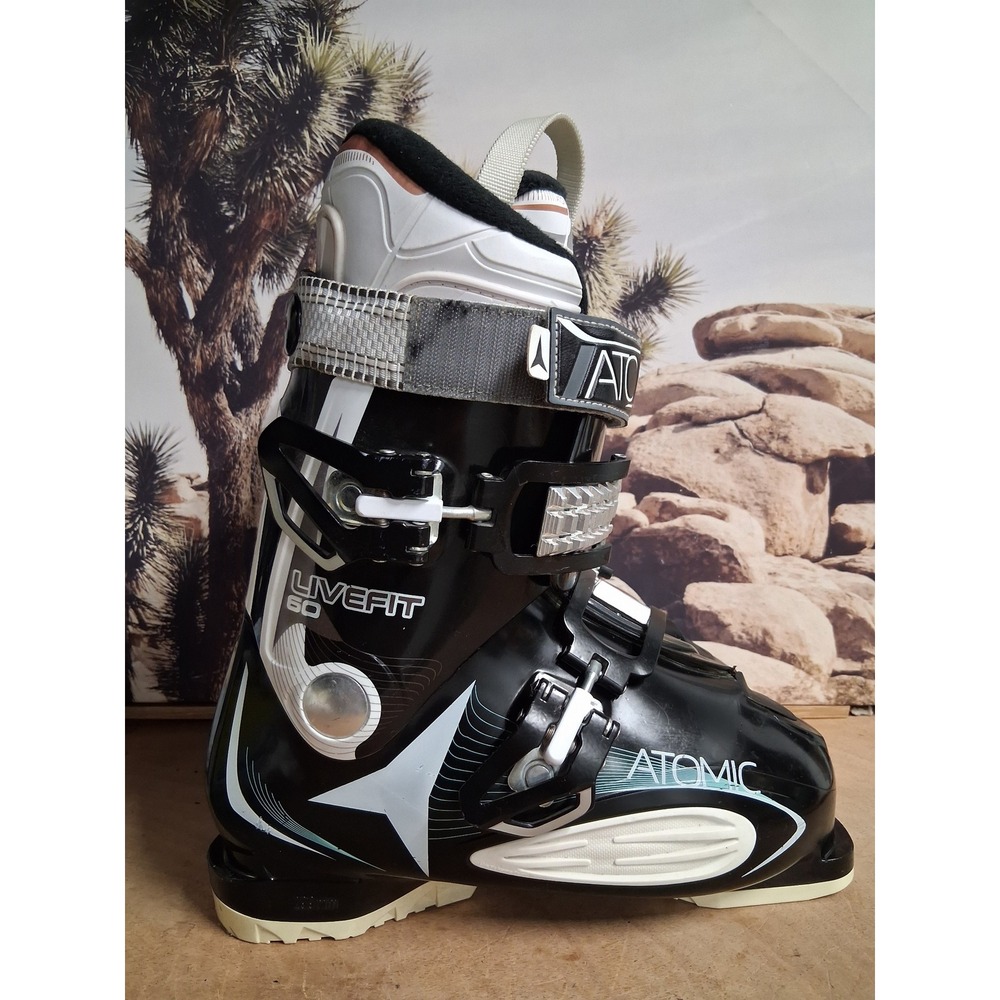 Atomic Live Fit 60 Womens Ski Boots Black White Size 26.5 309mm